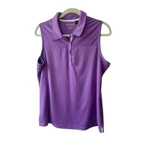 Tommy Armour Dri-Logic Purple Sleeveless Polo Shirt Women's Size XL New